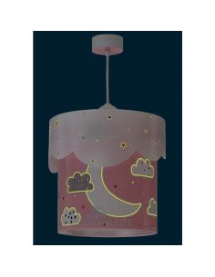 Lámpara de techo para bebe rosa Moon Dalber 61232S | LeonLeds Iluminación 2