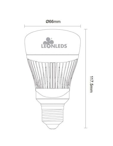 Bombilla LED WiZ regulable inteligente medidas WiFi E27 11,5W Trio Lighting | León Leds Iluminación