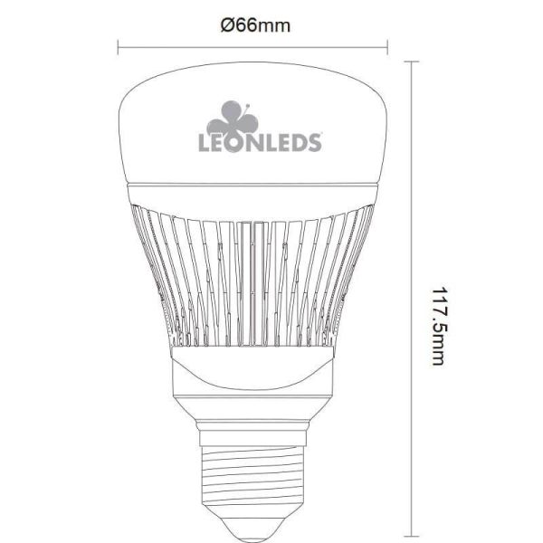 Bombilla LED WiZ regulable inteligente medidas WiFi E27 11,5W Trio Lighting | León Leds Iluminación