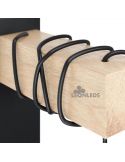 Aplique de pared colgante vintage Townshend Vintage 1XE27 | Aplique vintage de madera de Eglo Lighting | LeonLeds Iluminación