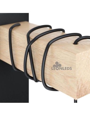 Aplique de pared colgante vintage Townshend Vintage 1XE27 | Aplique vintage de madera de Eglo Lighting | LeonLeds Iluminación