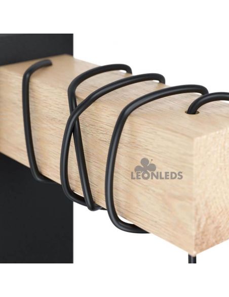 Aplique de pared colgante vintage Townshend Vintage 1XE27 | Aplique vintage de madera de Eglo Lighting | LeonLeds Iluminación