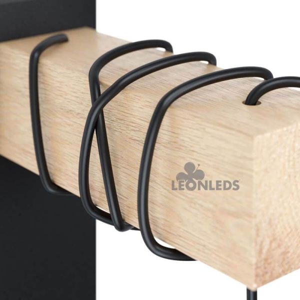 Aplique de pared colgante vintage Townshend Vintage 1XE27 | Aplique vintage de madera de Eglo Lighting | LeonLeds Iluminación
