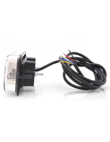 Piloto Trasero LED 5 Funciones rectangular Tulipa Blanca 12-24V | LeonLeds Iluminación