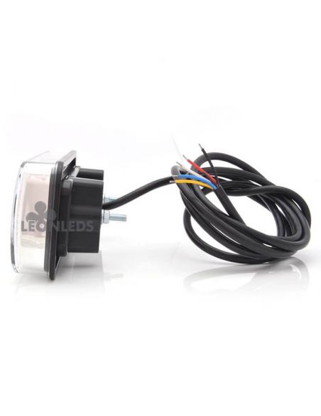 Piloto Trasero LED 5 Funciones rectangular Tulipa Blanca 12-24V | LeonLeds Iluminación