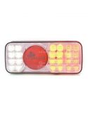 Piloto Trasero LED 5 Funciones rectangular Tulipa Blanca 12-24V | LeonLeds Iluminación