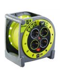 Enrollacables 15 metros + 4 Enchufes 3000W 250V Luceco Pro XT | LeonLeds