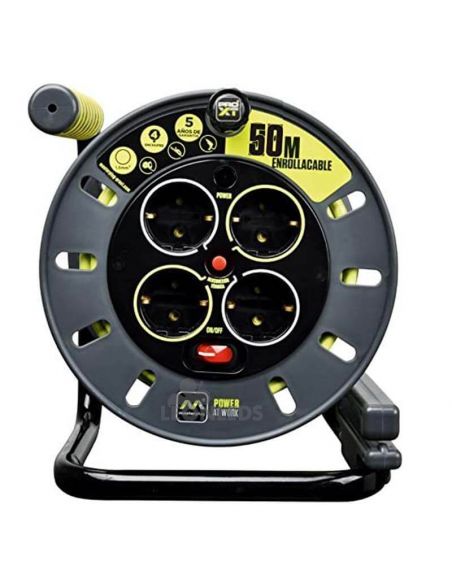 Bobina de Cabo 50 metros + 4 Tomadas 3000W 250V Luceco | Leon Iluminação LED