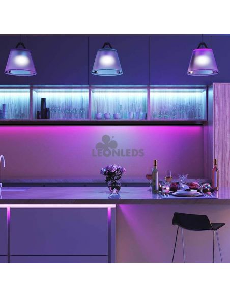 Ruban LED 2558 9W/m IP20 RVB 5 mètres Vtac | ruban LED RVB multicolore pour cuisine | Vente de rubans LED | Éclairage LeonLeds