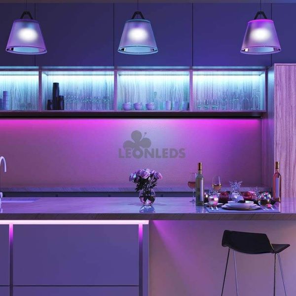 Ruban LED 2558 9W/m IP20 RVB 5 mètres Vtac | ruban LED RVB multicolore pour cuisine | Vente de rubans LED | Éclairage LeonLeds