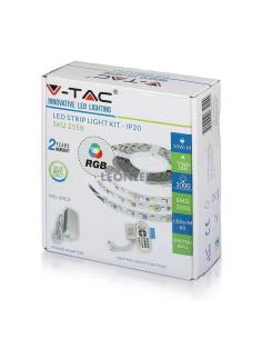 Tira LED 2558 9W/m IP20 RGB 5 metros Vtac | tira LED RGB multicolor caja | Venta de tiras LED| LeonLeds Iluminación
