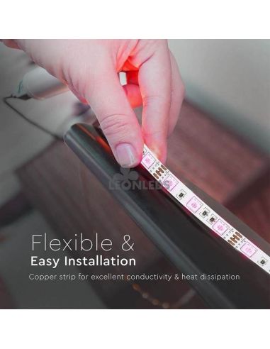 Tira LED 2558 9W/m IP20 RGB 5 metros Vtac | tira LED RGB multicolor flexible | Venta de tiras LED| LeonLeds Iluminación