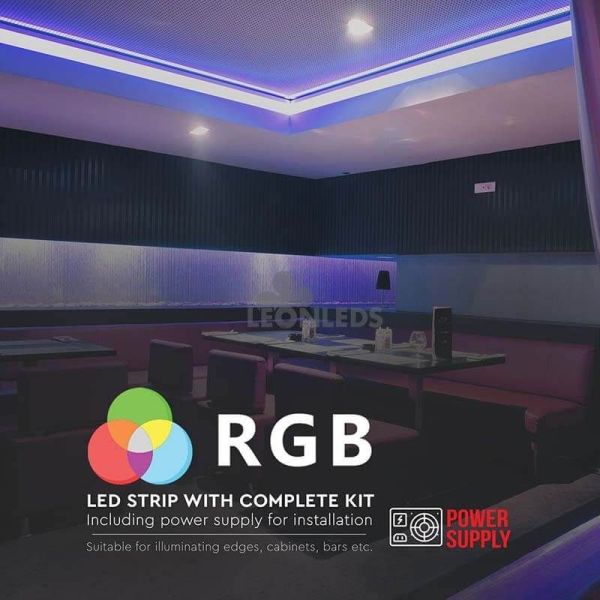 Ruban LED 2558 9W/m IP20 RVB 5 mètres Vtac | Bande LED différentes couleurs | Vente de rubans LED | Éclairage LeonLeds