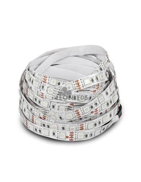 Fita LED 2558 9W/m IP20 RGB 5 metros Vtac | Fita LED RGB multicolor | Venda de fitas de LED | Leon Iluminação LED