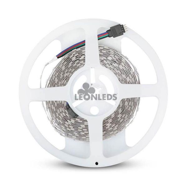 Ruban LED 2558 9W/m IP20 RVB 5 mètres Vtac | bande LED RVB multicolore pour magasin | Vente de rubans LED | Éclairage LeonLeds