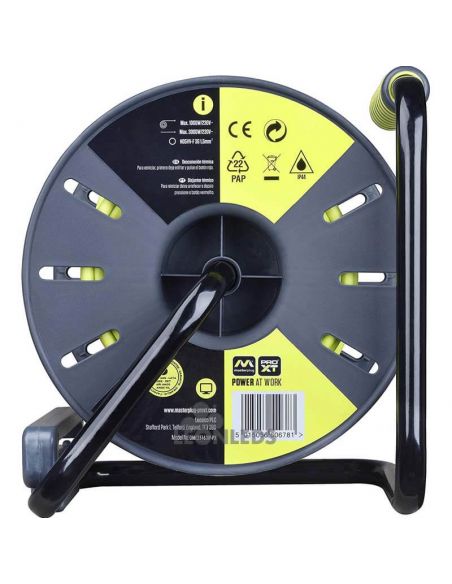 Bobina de Cabo IP44 25M + 3 Plugues 3000W 250V Luceco Pro XT | leonleds