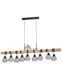 Lámpara de Techo de madera Townshend 5 Vintage 9XE27| Lámpara vintage de madera de Eglo Lighting | LeonLeds Iluminación