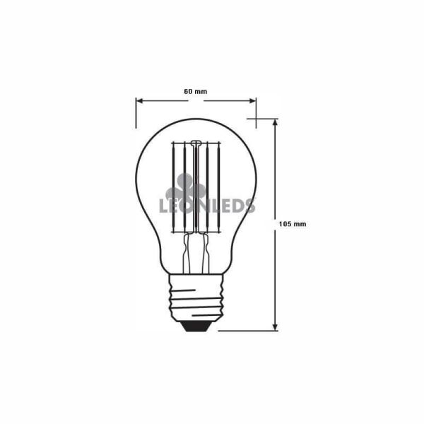 Bombilla LED E27 Filamento PARATHOM 10W A60 | Bombilla LED A60 Vintage OSRAM 2700K| LeonLeds Iluminación