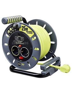 Enrouleur de câble 25M avec 2 USB + 2 Prises 3000W 250V Luceco | Éclairage LeonLeds