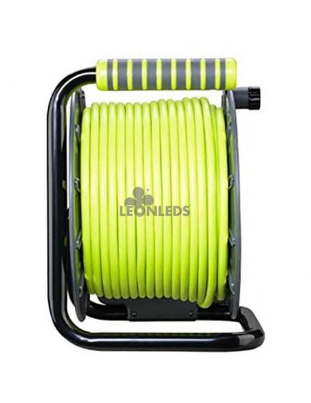 Enrollacable 25M con 2 USB + 2 Enchufes 3000W 250V Luceco | LeonLeds Iluminación
