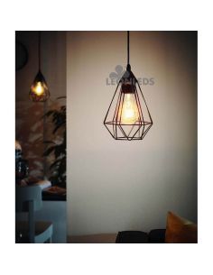 Lámpara de techo metálica vintage Tarbes 1XE27 | lámpara colgante vintage de metal de Eglo Lighting | LeonLeds Iluminación 2