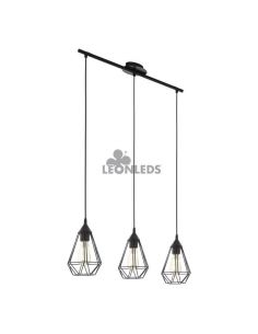 Lámpara de techo metálica vintage Tarbes 1XE27 | lámpara colgante vintage de metal de Eglo Lighting | LeonLeds Iluminación