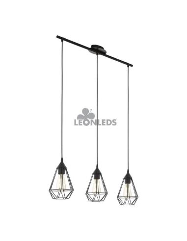 Lámpara de techo metálica vintage Tarbes 1XE27 | lámpara colgante vintage de metal de Eglo Lighting | LeonLeds Iluminación