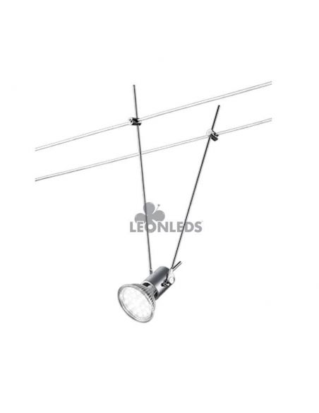 Lámpara de Techo 5 Luces Plateada Basic | lámpara de techo niquel plateada gris | LeónLeds Iluminación