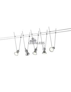 Lámpara de Techo 5 Luces Plateada Basic | lámpara de techo | LeónLeds Iluminación