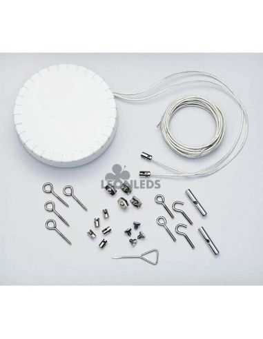 Lámpara de Techo 5 Luces Plateada Basic | lámpara de techo niquel plateada gris instalacion facil | LeónLeds Iluminación