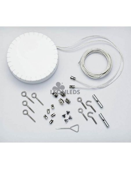 Lámpara de Techo 5 Luces Plateada Basic | lámpara de techo niquel plateada gris instalacion facil | LeónLeds Iluminación