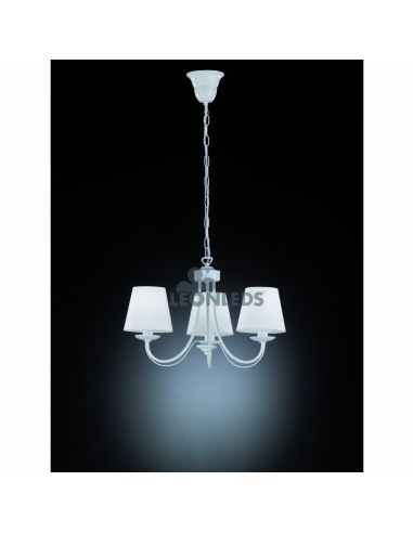 Lámpara de techo clásica 3 luces Cortez Trio Lighting | color blanco 3 bombillas| LeónLeds Iluminación
