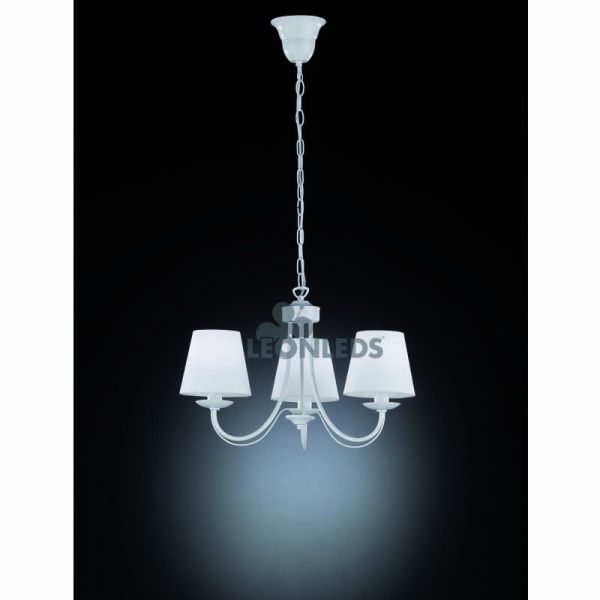 Lámpara de techo clásica 3 luces Cortez Trio Lighting | color blanco 3 bombillas| LeónLeds Iluminación