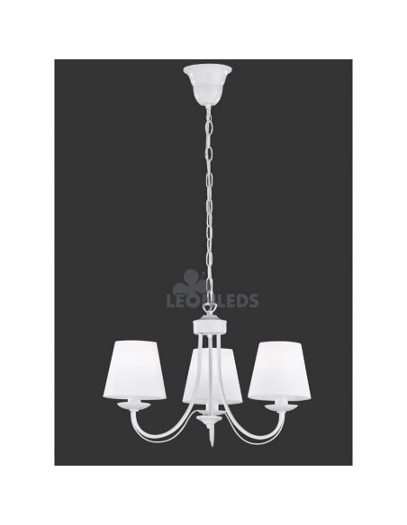 Plafonnier classique 3 lumières Cortez Trio Lighting | couleur blanche et élégante | Éclairage LeonLeds