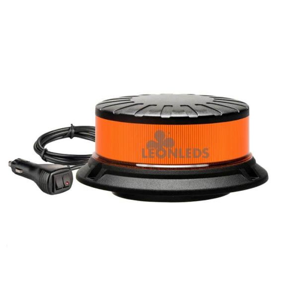Rotativo LED plano con conector de mechero 12V 24V NR65 TA2 Agropar | LeonLeds Iluminación