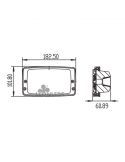 Faro LED empotrable rectangular 5400Lm Massey Ferguson Fendt Case Terex Claas Liebherr Agropar | LeonLeds