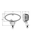 Dimensiones Faro LED ovalado potente 4.100Lm John Deere Series R y M Agropar | LeonLeds