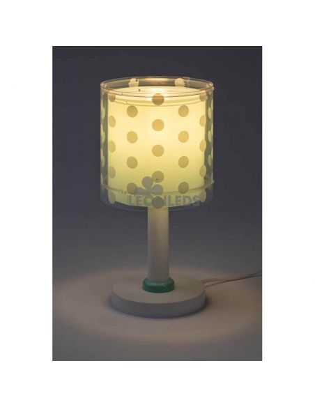 Lámpara de mesa infantil Turquesa Dots Dalber 41001H | LeonLeds Iluminación