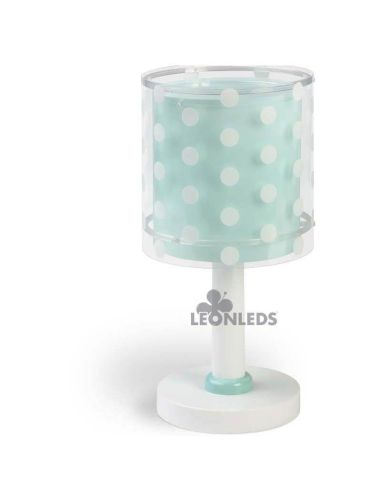 Lámpara de mesa infantil Turquesa Dots Dalber 41001H | LeonLeds Iluminación