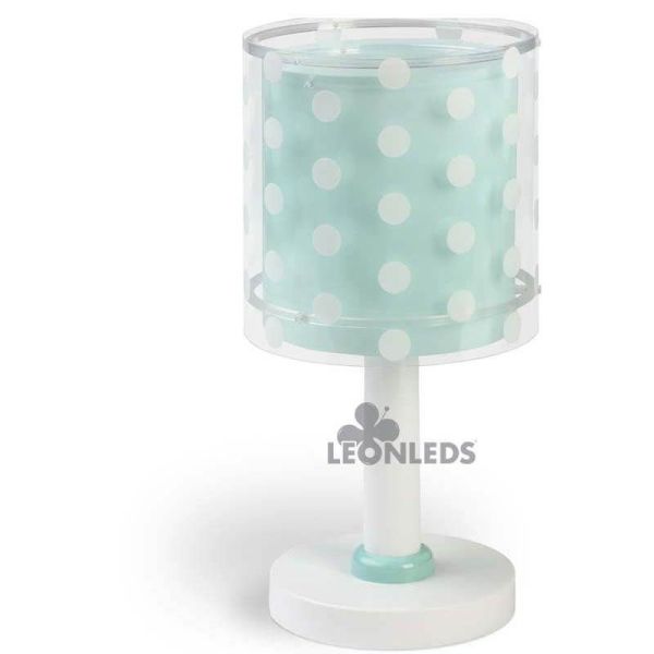 Lámpara de mesa infantil Turquesa Dots Dalber 41001H | LeonLeds Iluminación