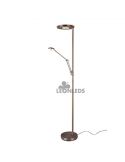Lámpara de pie LED bronce viejo Barrie Trio Lighting | interruptor externo | León Leds Iluminación