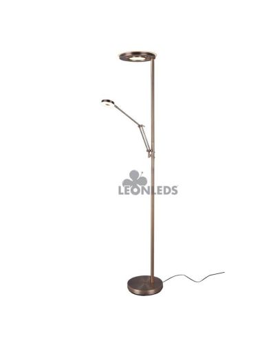 Lámpara de pie LED bronce viejo Barrie Trio Lighting | interruptor externo | León Leds Iluminación