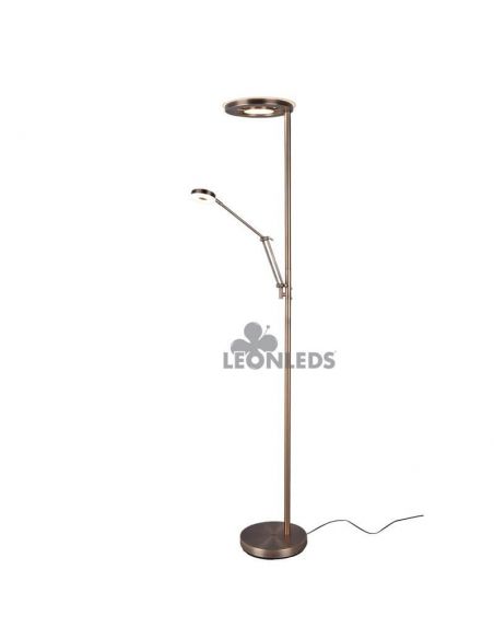 Lámpara de pie LED bronce viejo Barrie Trio Lighting | interruptor externo | León Leds Iluminación