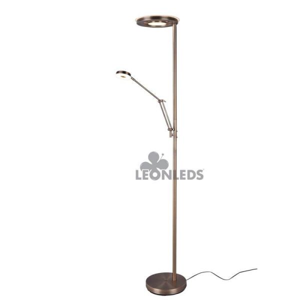 Lámpara de pie LED bronce viejo Barrie Trio Lighting | interruptor externo | León Leds Iluminación