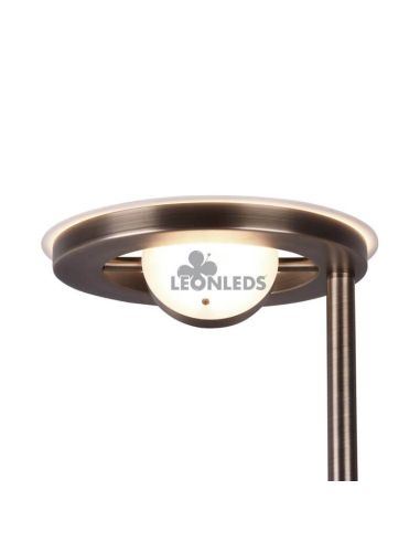 Lampadaire LED Barrie Trio Lighting en bronze antique | Lampadaire en métal | Éclairage LED León