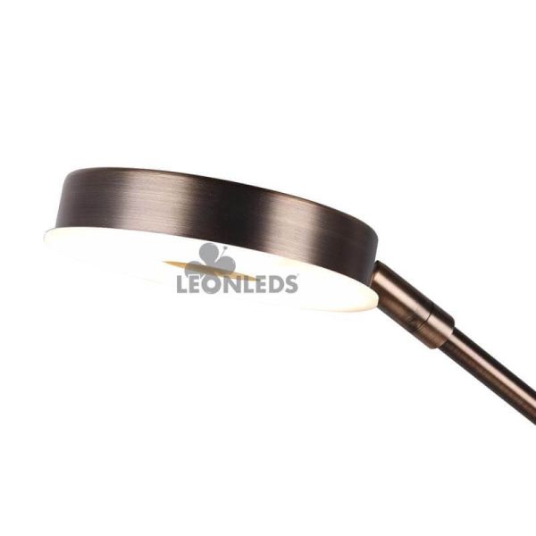 Lámpara de pie LED bronce viejo Barrie Trio Lighting | brazo largo | León Leds Iluminación