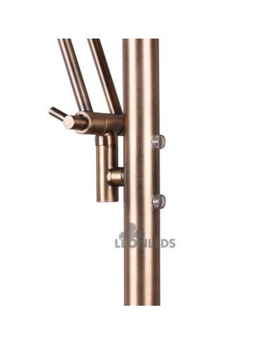 Lámpara de pie LED bronce viejo Barrie Trio Lighting | estructura metal | León Leds Iluminación