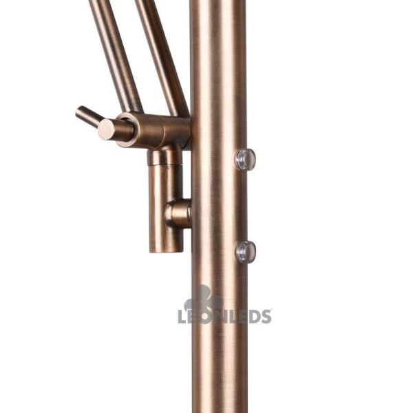 Luminária de chão LED Barrie Trio Lighting em bronze antigo | Estrutura de metal | León Leds Lighting