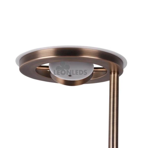 Barrie Trio Lighting Candeeiro de pé LED de bronze antigo | Lâmpada de leitura especial | León Leds Iluminação