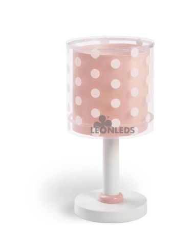Lámpara de mesa infantil Rosa Dots Dalber 41001S | LeonLeds Iluminación